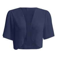 Блузи за жени облечени обични Жени Мек Шифон Отворен Пред Проѕирни Кардигани Со Кратки Ракави За вечерен Фустан женски палта