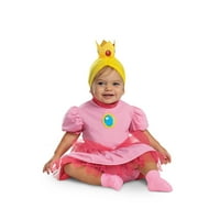 Нинтендо Супер Марио Брос. Бебе Девојки Принцеза Праска Ноќта На Вештерките Костим, Големини 12 месеци
