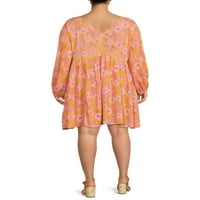 Романтичен цигански женски плус големина чипка од чипка, излумен фустан