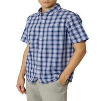 Чапс за кратки ракави за мажи, Одржлива лесна нега, ткаена кошула-големина XS до 4xB