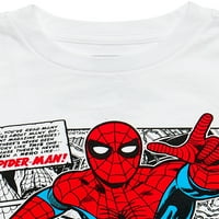 Момци со пајак-човек ја вршат маицата со кратки ракави, големини 4-