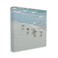 Sulpell Industries Sandpipers на брегот рефлексија крајбрежна галерија за сликање завиткано платно печатење wallидна уметност