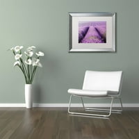 Заштитен знак Ликовна Уметност Виолетови Ридови Платнена Уметност Од Мајкл Бланшет Фотографија, Бела Мат, Сребрена Рамка
