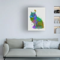 Фаб фанки 'мачка виножито прскање 12' платно уметност
