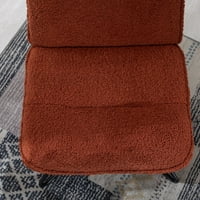 Aukfa ткаенина стол без акцент за спална соба за дневна соба, кафеава