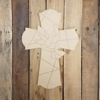 18 Мозаичен Крст Со Обоено Стакло Од Гулаб, Боја По Линија, Изградба-А-Крст