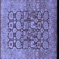 Ахгли Компанија Внатрешен Правоаголник Ориентални Сини Традиционални Теписи, 8' 10'