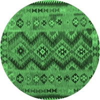Ахгли Компанија Затворен Круг Ориентален Смарагд Зелен Традиционален Простор Килими, 8 ' Круг