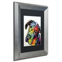Трговска марка ликовна уметност навалена Дане платно уметност од Дин Русо, црна мат, сребрена рамка