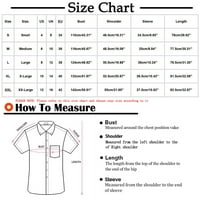 Мажи Мода Секојдневен Копчиња Лента Превртување Краток Ракав Кошула Блуза Блузи На Продажба