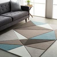 Волмарт Рона, кога геометрискиот килим со модерна област, бело