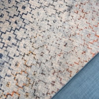 Единствени разбојни правоаголни потресени традиционални килими со беж кафеава сина боја, 4 '6' 0